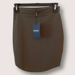 Missguided Ponte Curve Hem Mini Skirt | US 6